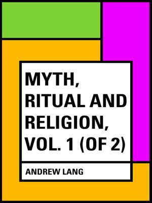 cover image of Myth, Ritual and Religion, Volume 1 (of 2)